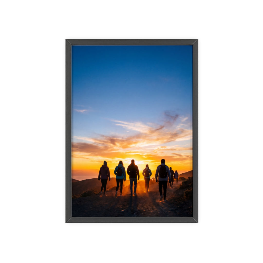 Posters with Wooden Frame - Sunrise Journey