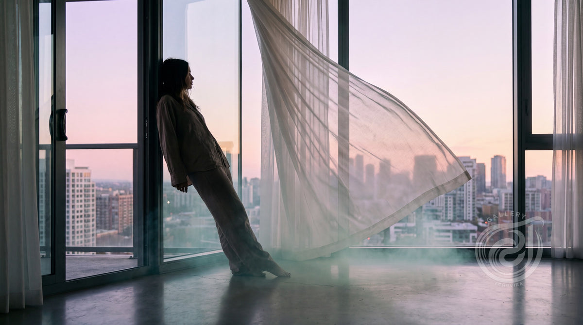 Art numérique à télécharger : Penthouse au crépuscule