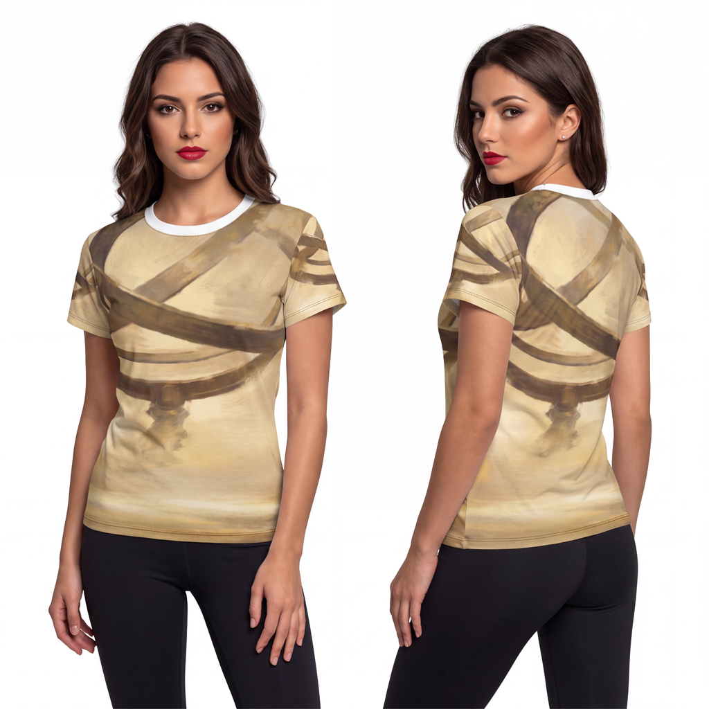 Women's Cut & Sew Tee - Celestial Armillary Sphere Art... |...