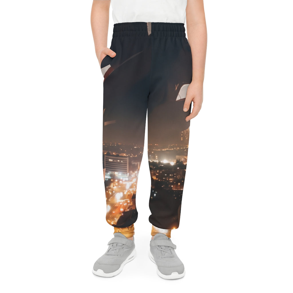 Youth Joggers - City Twilight Lights | Echovira Gallery