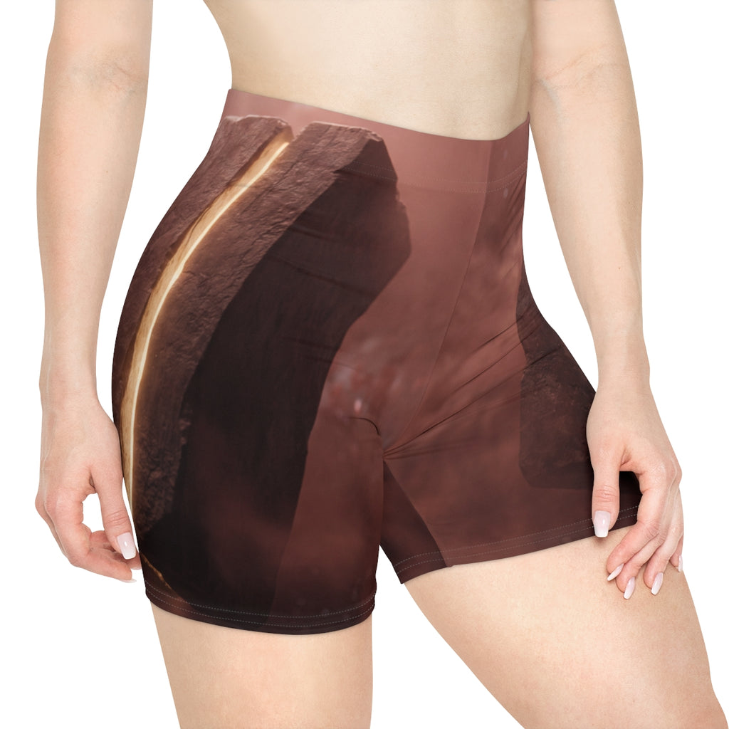 Women's Biker Shorts - Cosmic Monolith | Echovira Gallery