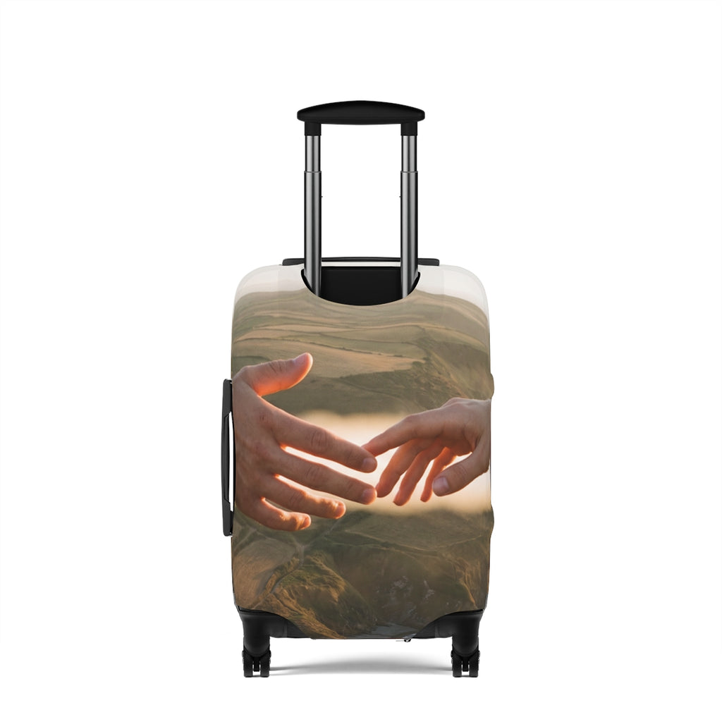 Luggage Cover - The Infinite Touch | Ethereal Coastal Art |...