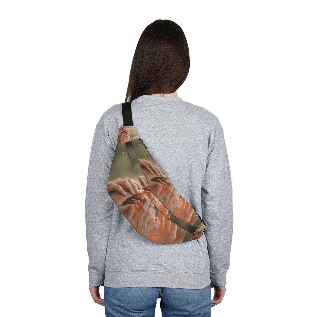 Large Fanny Pack - Golden Rays of Unity Wall Art | Echovira...