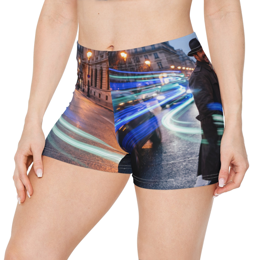 Women's Shorts - Parisian Twilight Commute | Echovira...