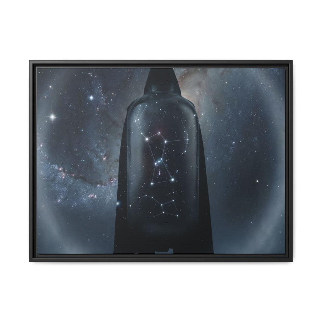 Framed Matte Canvas - Cosmic Sentinel — Black / 1.25" (10×8, 12×9, 14×11, 16×12, 20×10, 18×12, 20×16, 24×16, 24×18, 36×12, 24×20, 32×16, 30×20, 30×24, 32×24, 48×16, 36×24, 48×24, 40×30, 60×20, 48×32, 60×30 & 60×40)