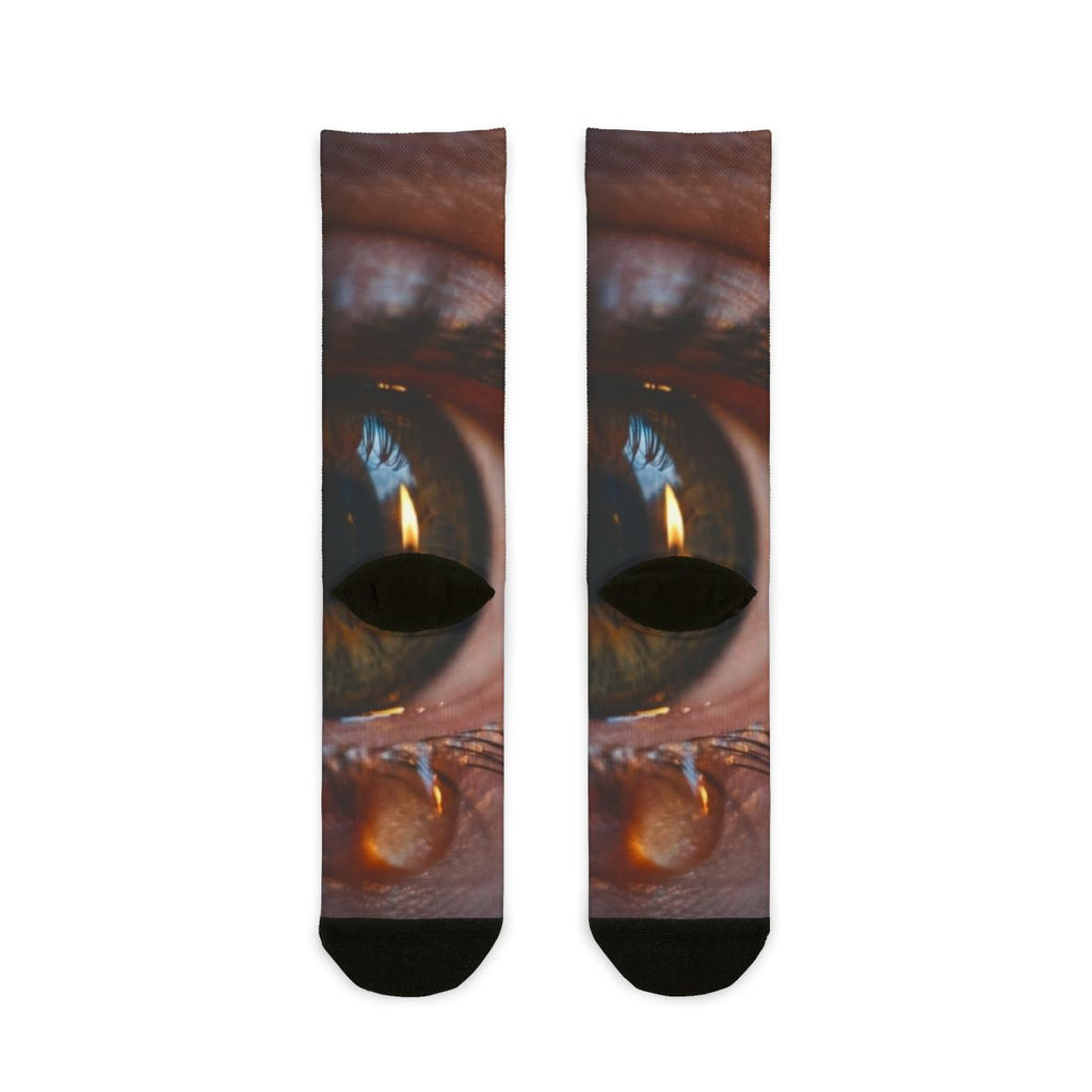 Sublimation Crew Socks - Amber Iris Reflection Fine Art... |...