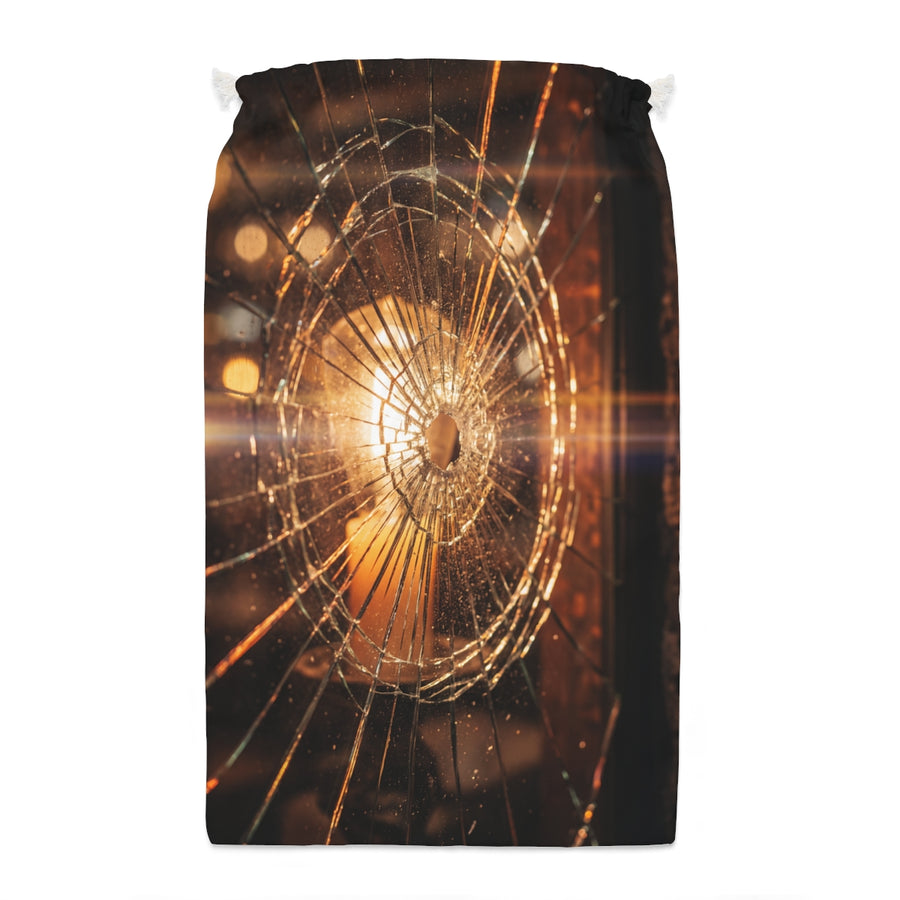 Sack - Fractured Amber Shattered Glass Art