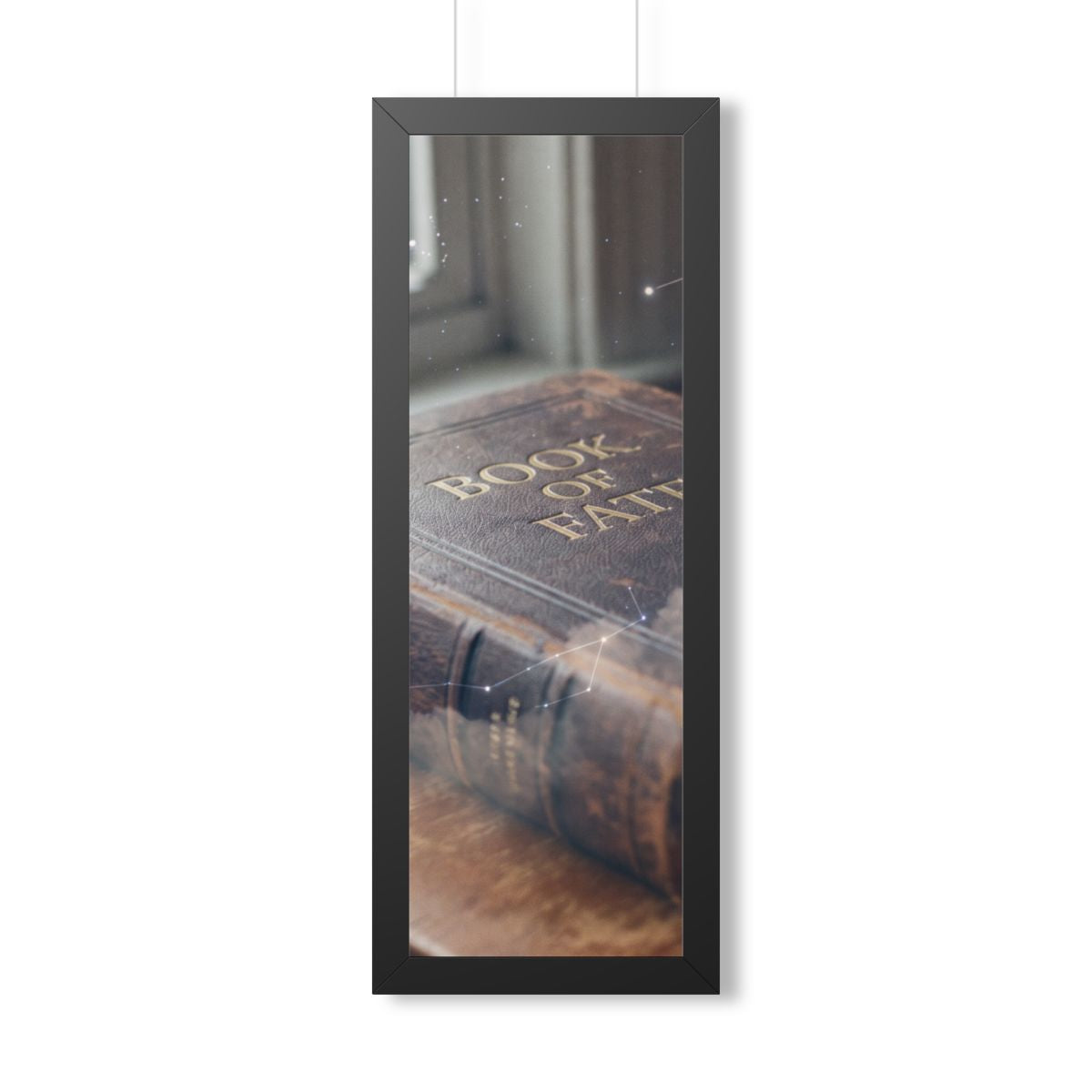 Framed Vertical Poster - Celestial Book of Fate Mystical Art...