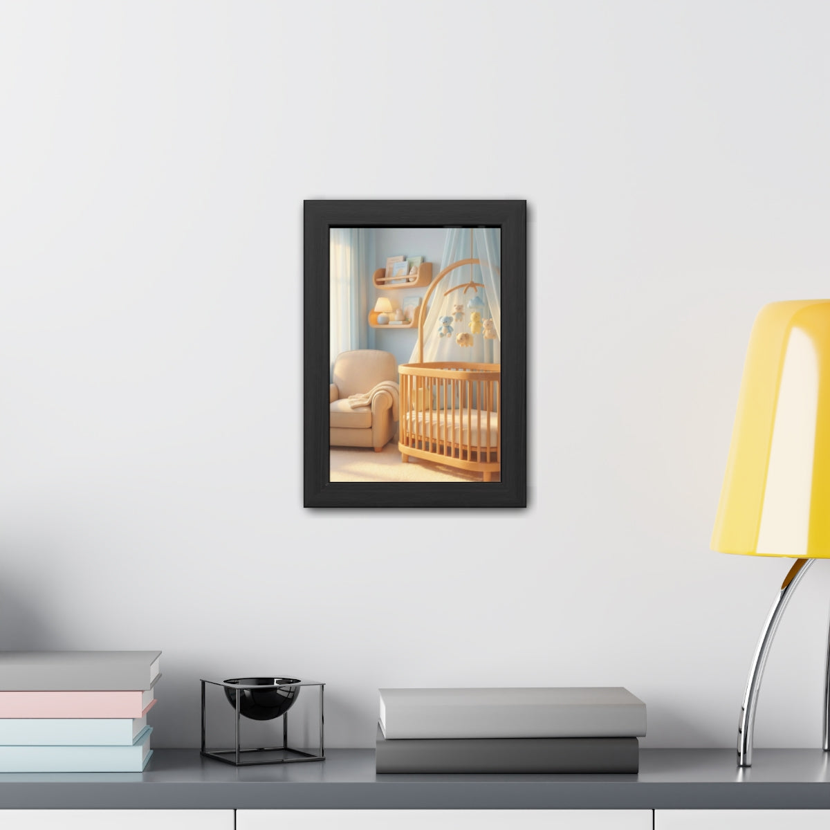 Framed Posters - Dreamy Serene Nursery Art — Portrait (8×12...