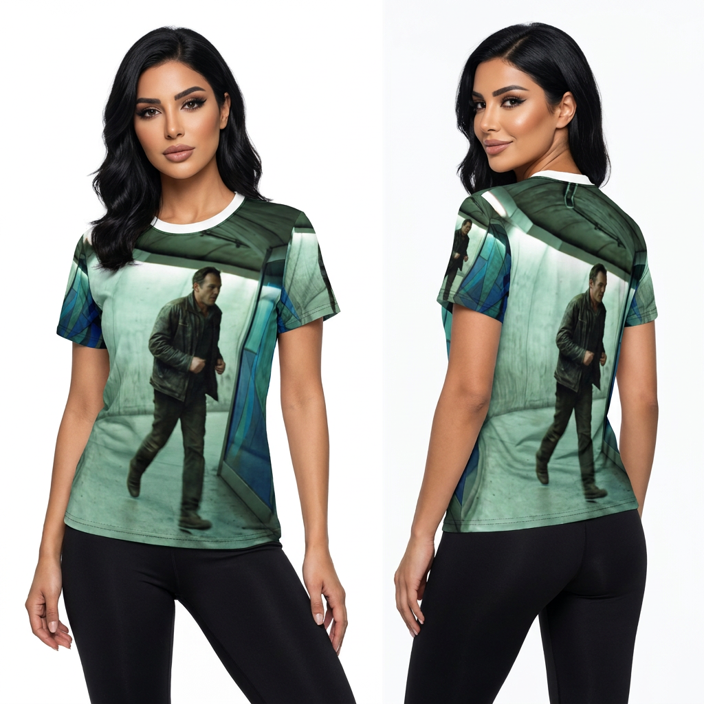 Women's Cut & Sew Tee with Urban Tunnel Art