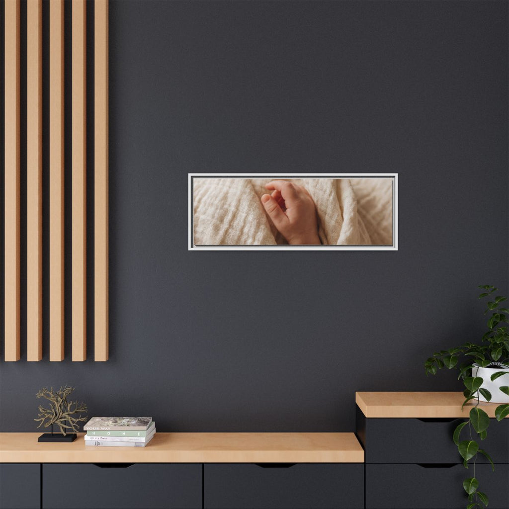 Framed Matte Canvas - Tender Newborn Hand (10×8, 12×9... |...