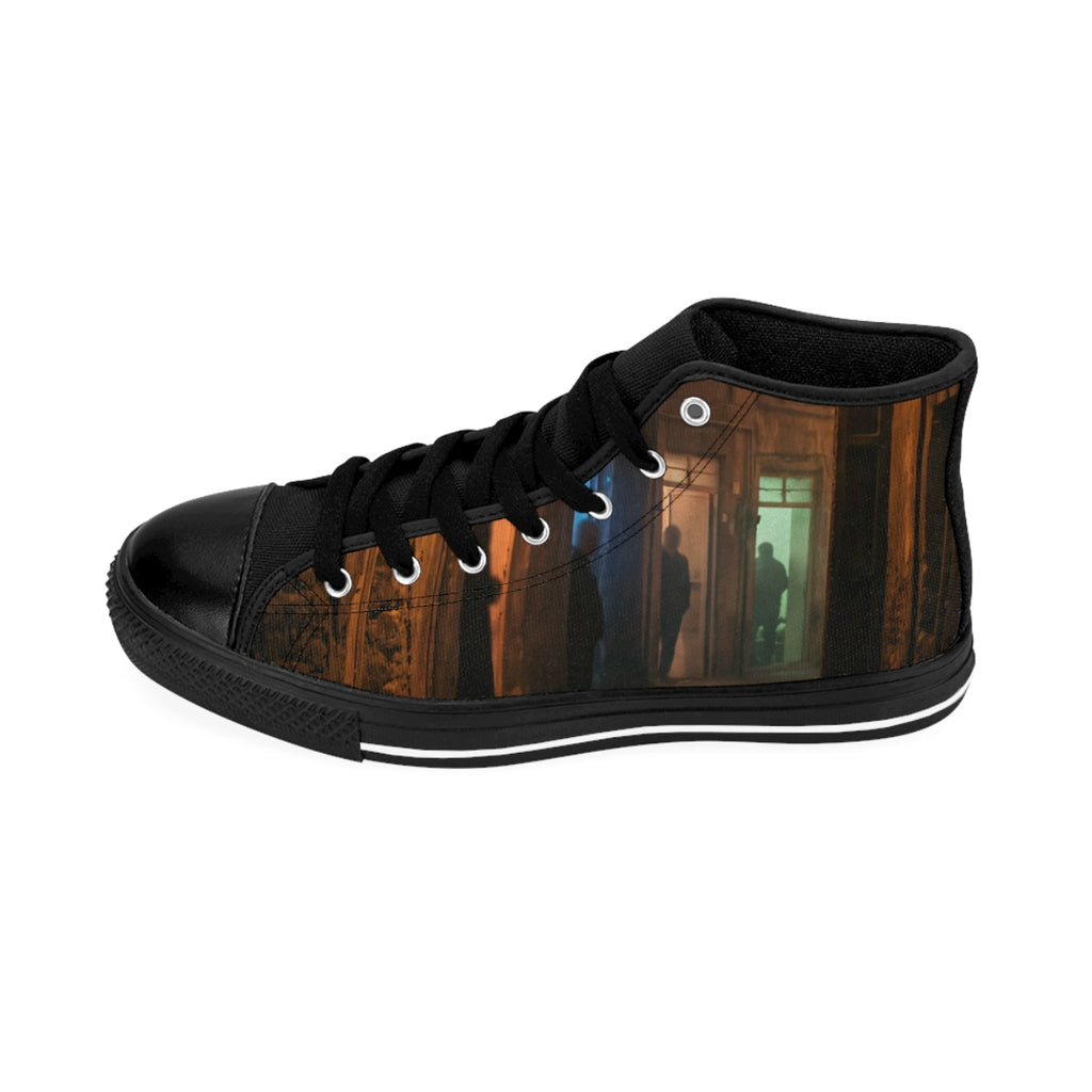 Women's Classic Sneakers - Shadowed Alleyway Mystery Art......