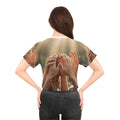 Crop Tee - Golden Rays of Unity Wall Art | Echovira Gallery