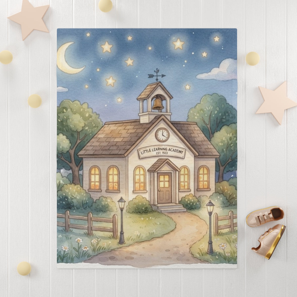 Soft Fleece Baby Blanket - Storybook Academy | Echovira...