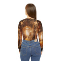 Women's Long Sleeve V-Neck - Amber Edge