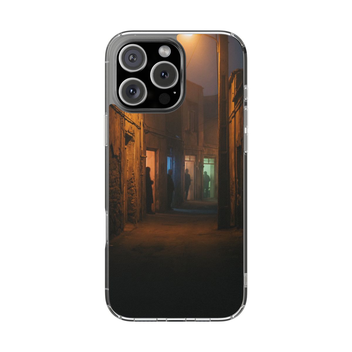 Clear Impact-Resistant Case - Night Alley iPhone Glow |...