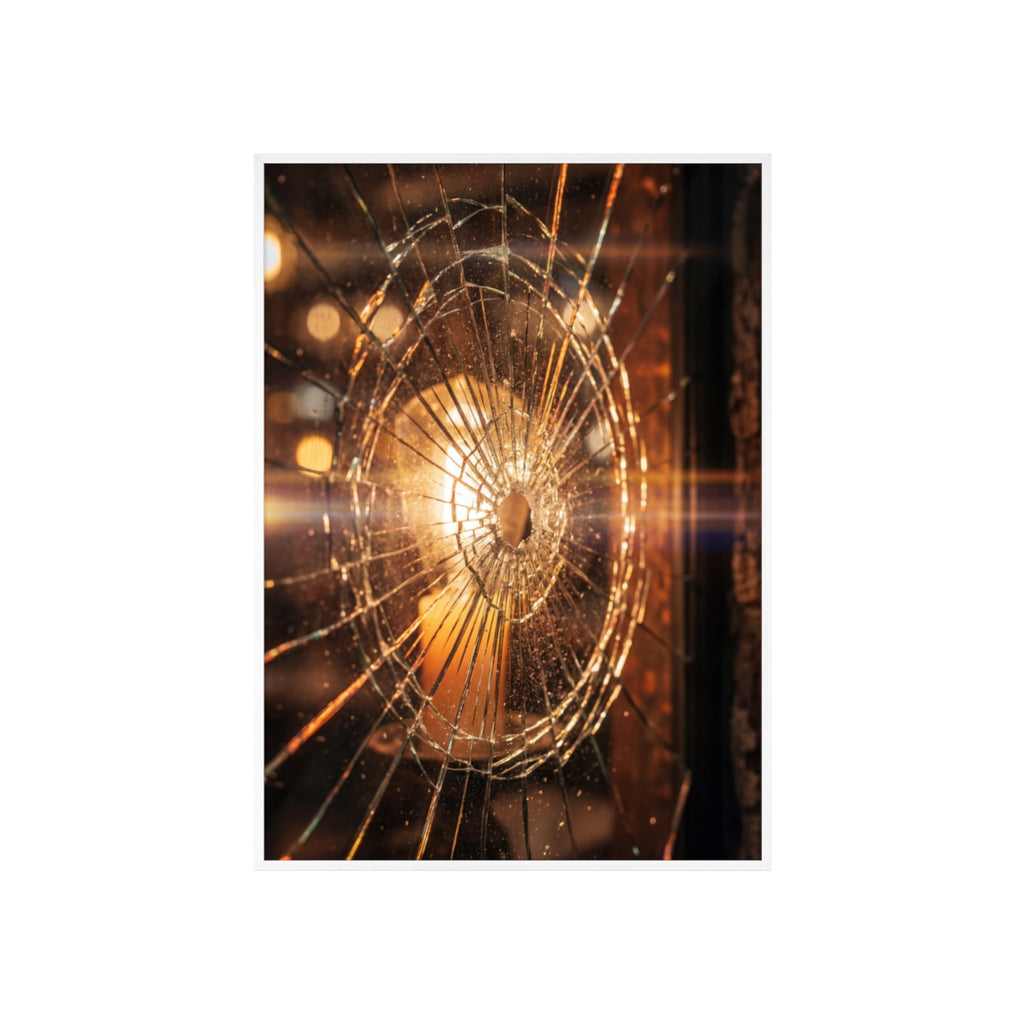 Posters with Wooden Frame - Fractured Light Shattered Glass... — Portrait (11.7×8.3, 8.3×11.7, 16×12, 12×16, 16.5×11.7, 11.7×16.5, 20×16, 16×20, 28×20 & 20×28)