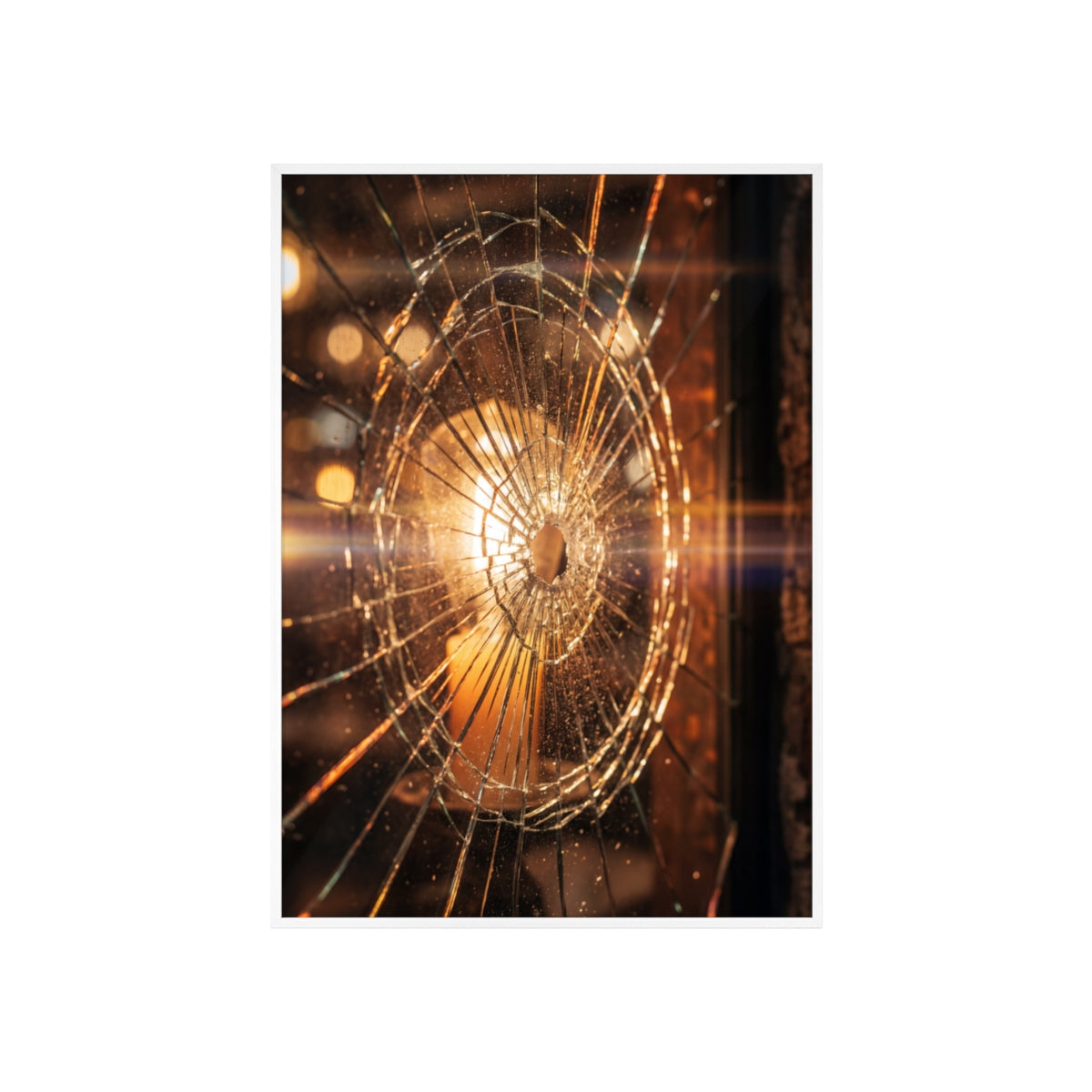 Posters with Wooden Frame - Fractured Light Shattered Glass... — Portrait (11.7×8.3, 8.3×11.7, 16×12, 12×16, 16.5×11.7, 11.7×16.5, 20×16, 16×20, 28×20 & 20×28)