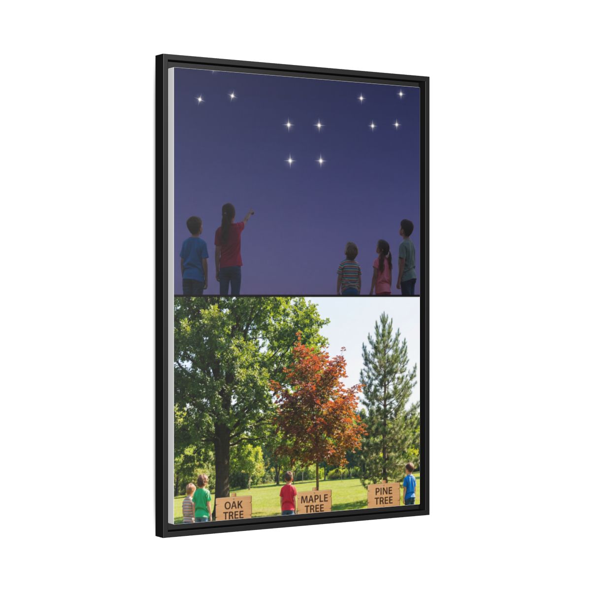 Gerahmte Leinwand (matt) - Discovery — Schwarz / 3,18 cm