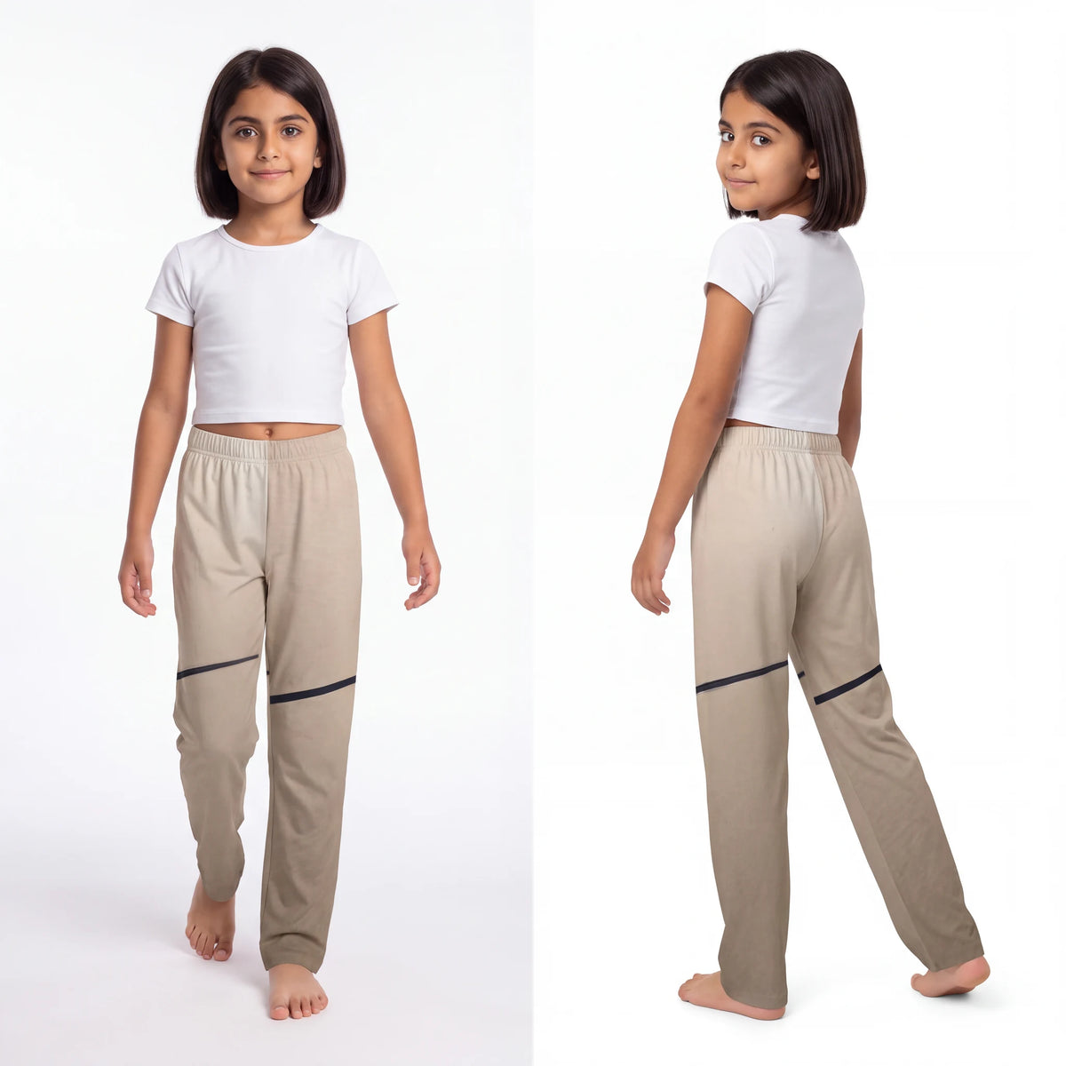 Kids Lounge Pants with Minimalist Gold Art