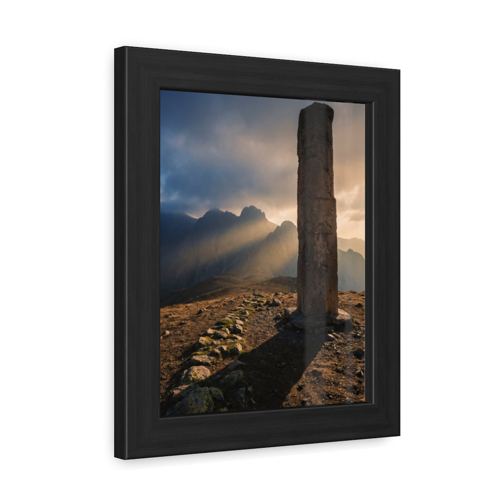Framed Poster - Ancient Lion & Sun