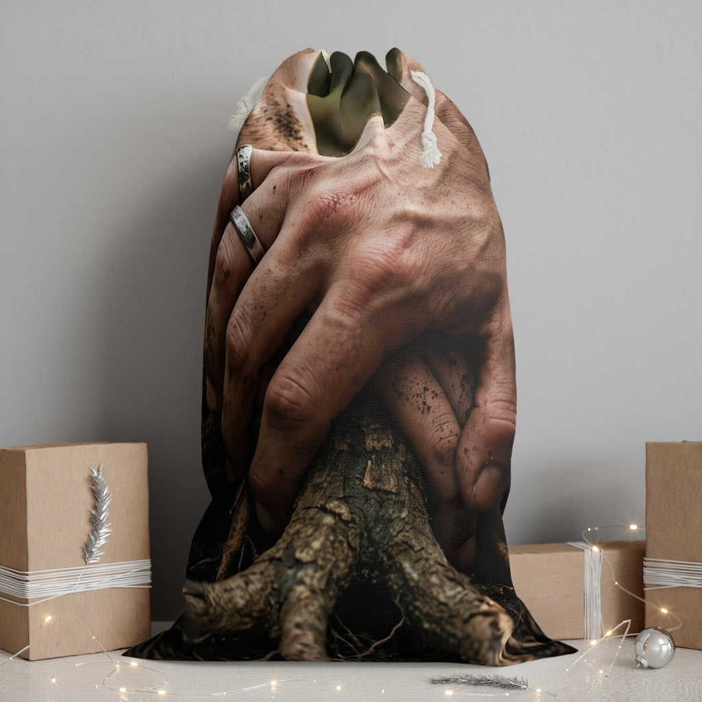 Forest Roots Sack with Earth Art