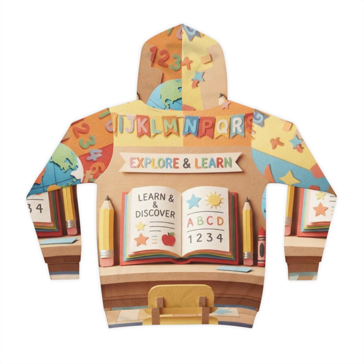 Children's Hoodie - Sunny Classroom Art | Echovira Gallery