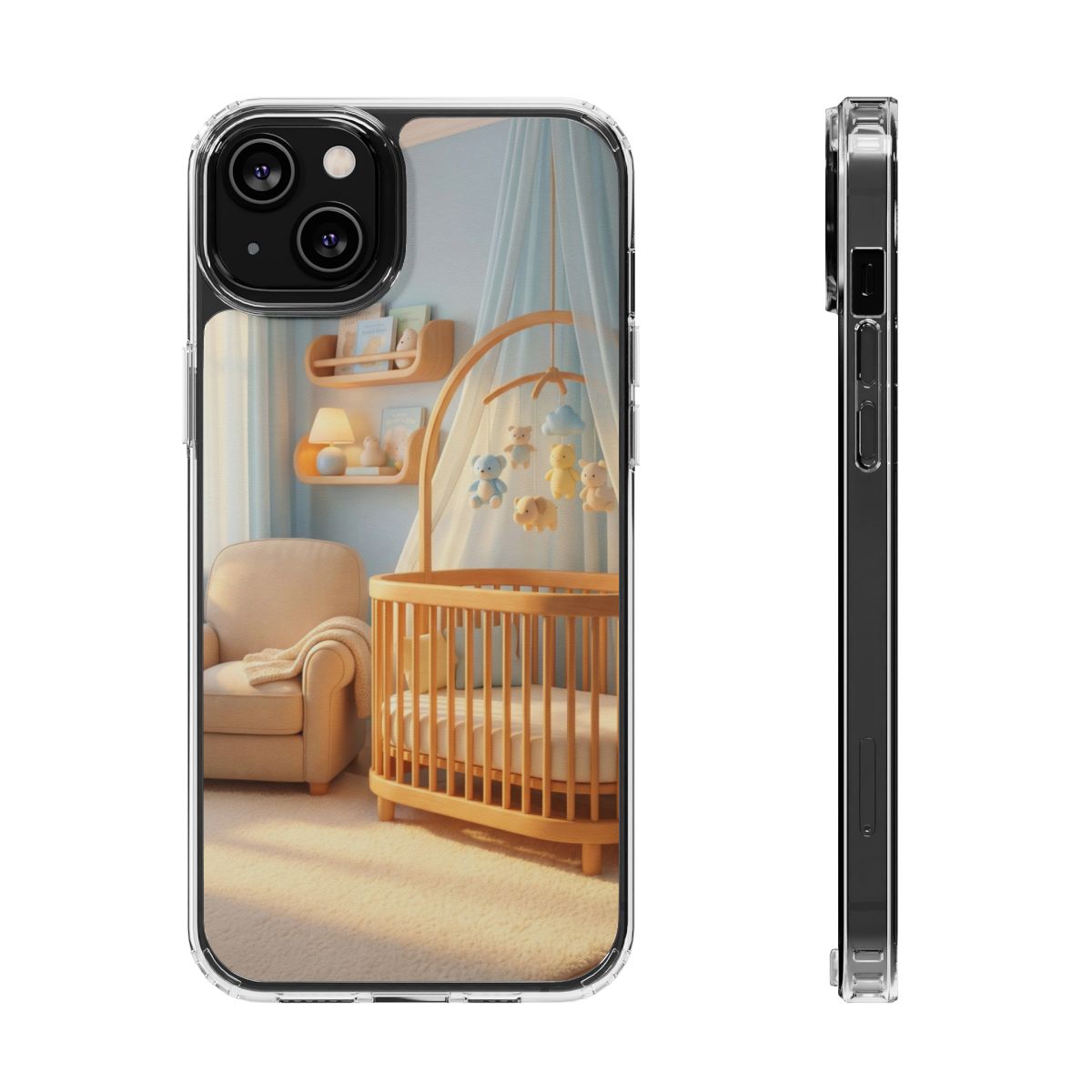 Clear Impact-Resistant Cases - Soft Blue Clear Phone Case...