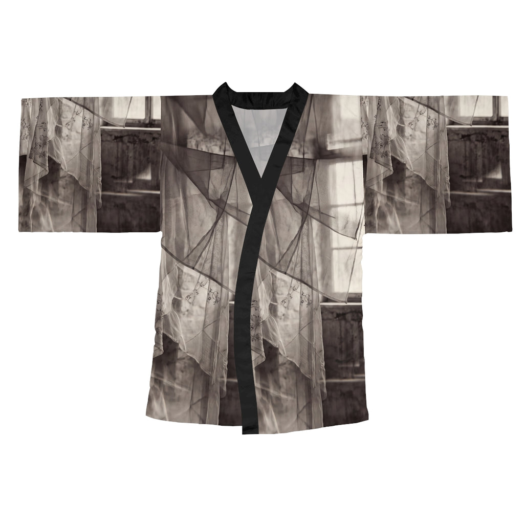 Long Sleeve Kimono Robe - Spectral Veils | Echovira Gallery