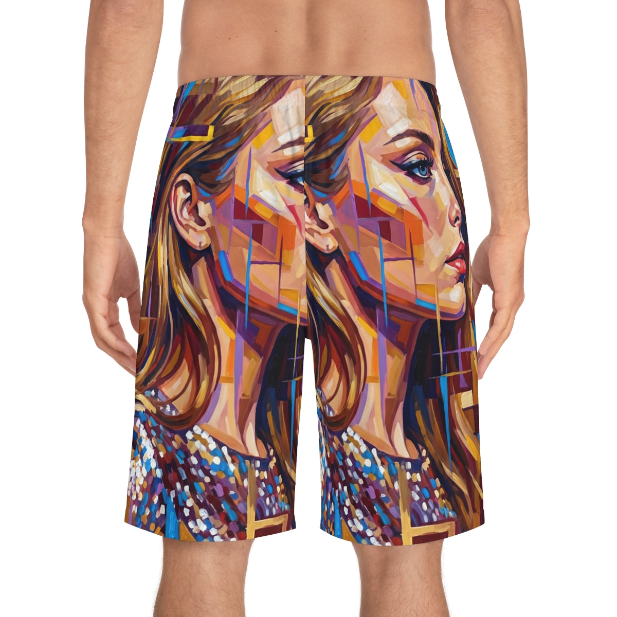Men's Board Shorts - Shattered Elegance | Echovira Gallery