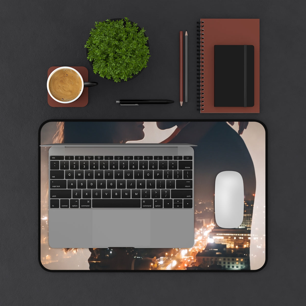 Desk Mat - Metropolitan Lovers Midnight | Echovira Gallery
