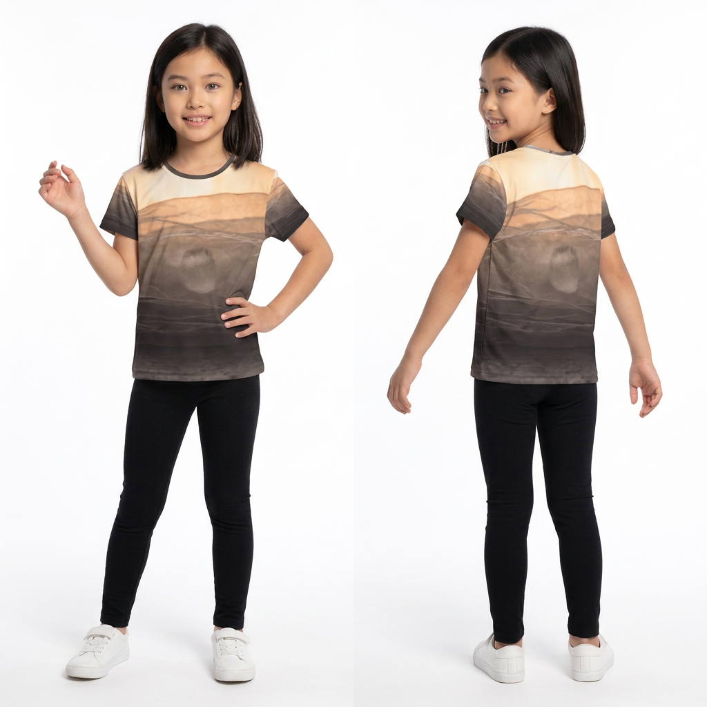 Kids Sports Jersey Sheer Minimalist Art