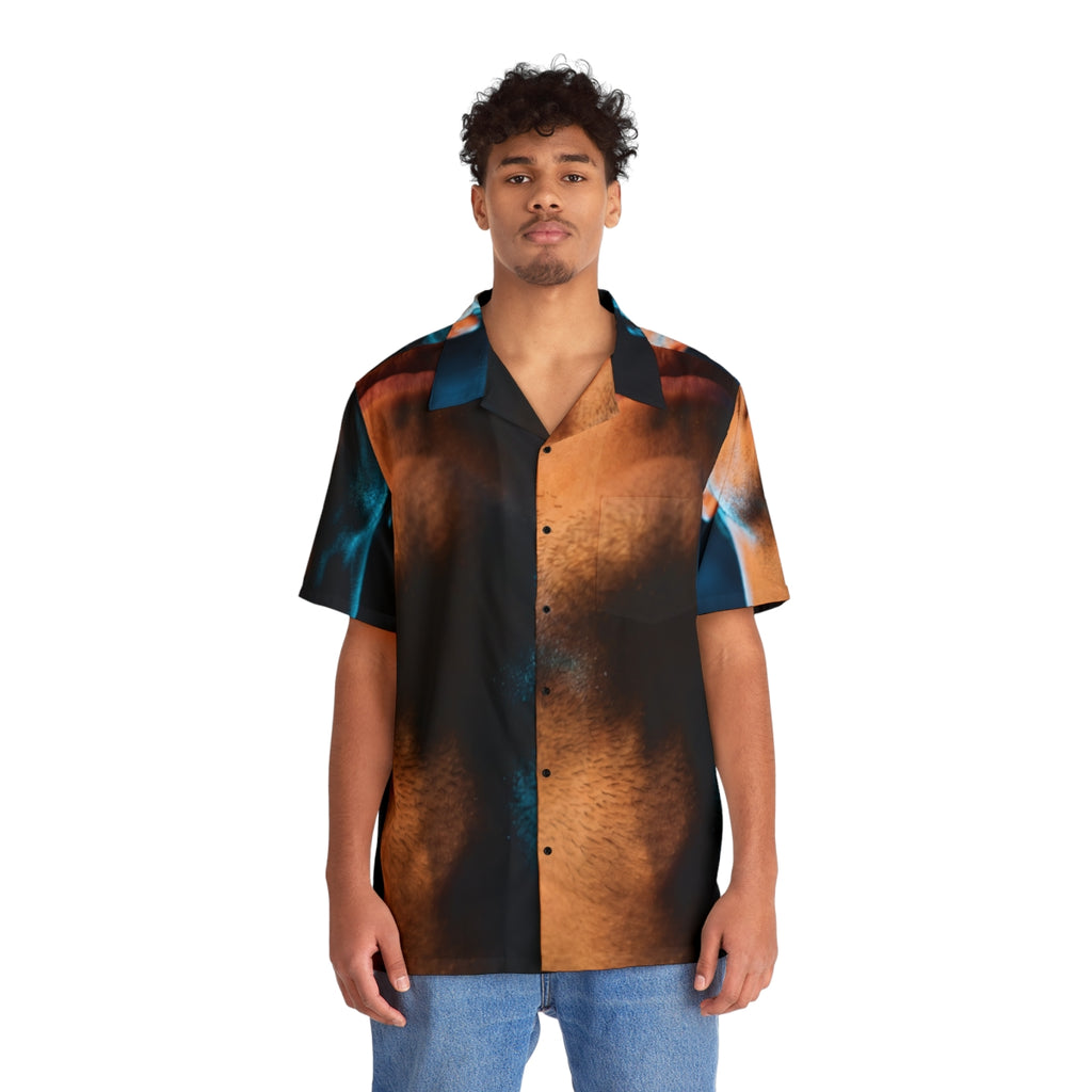 Men's Hawaiian Shirt - Neon Noir Vibes
