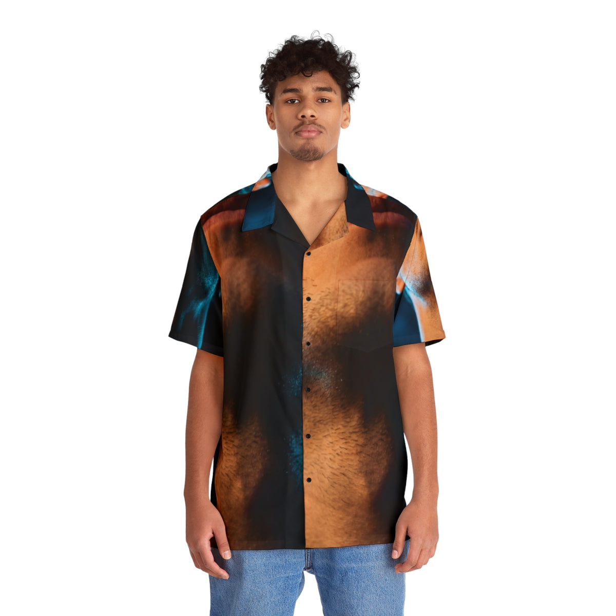 Men's Hawaiian Shirt - Neon Noir Vibes