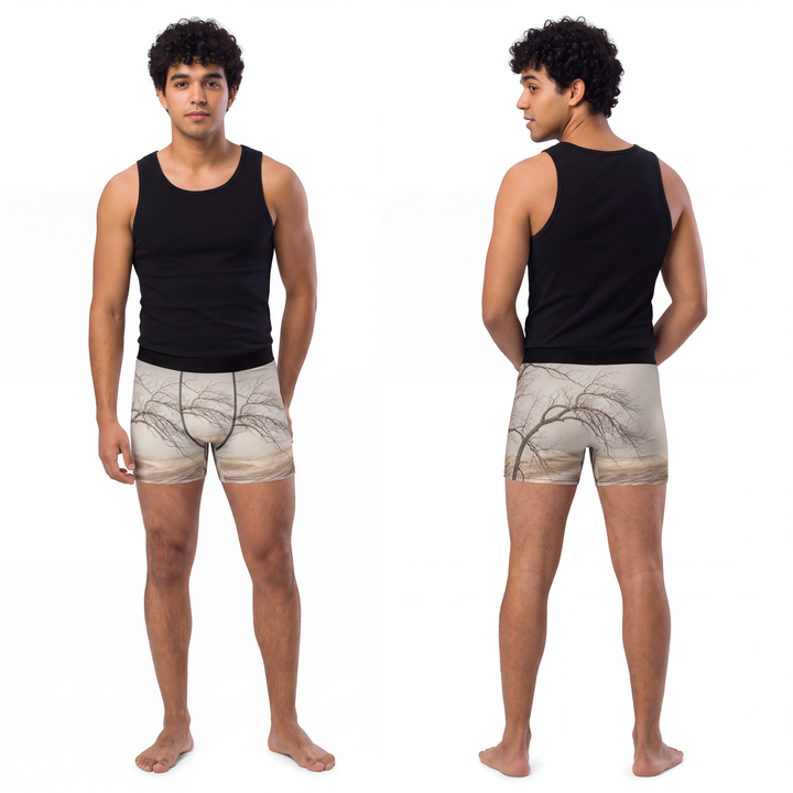 Men's Boxer Briefs - Winter Branch Solitude Landscape
