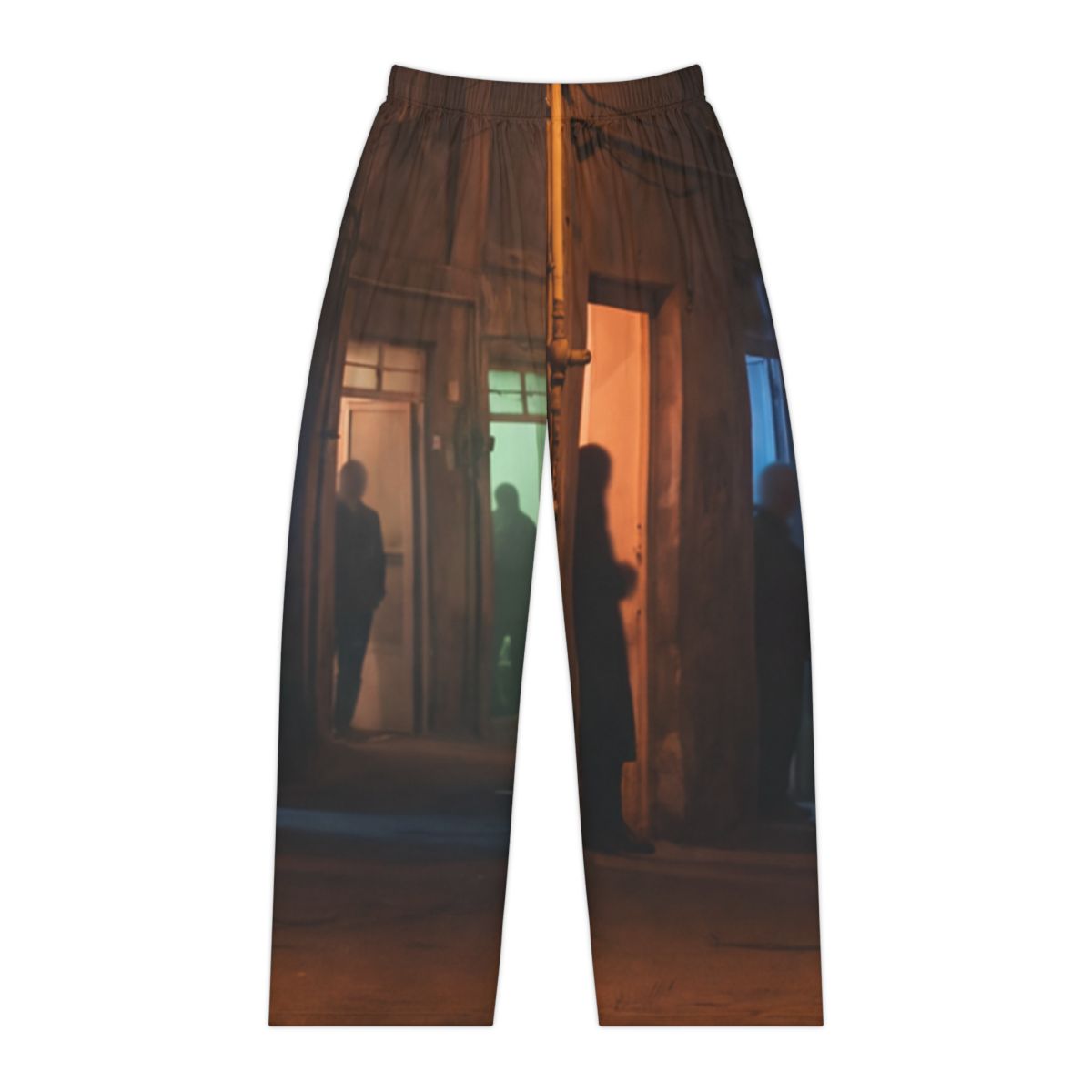 Women's Pajama Pants - Shadowed Alleyway Mystery Art Print |...