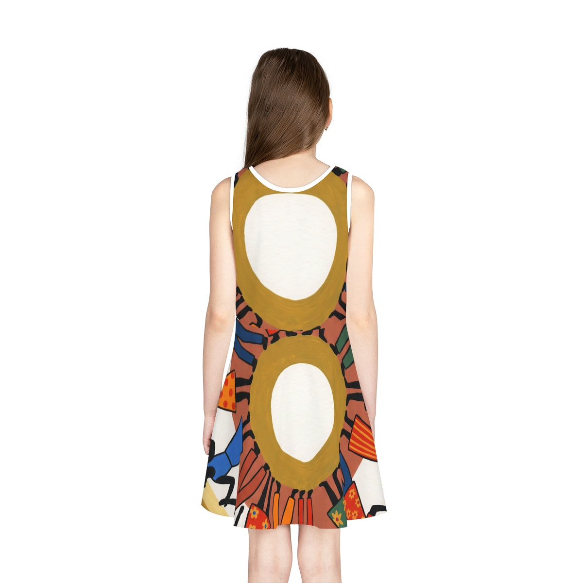 Girls' Sleeveless Sundress - Unity Mandala Print | Echovira...