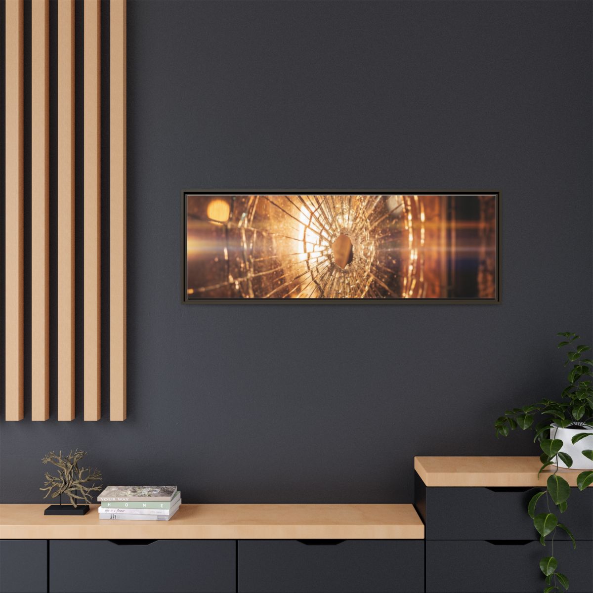 Framed Matte Canvas - Shattered Glass