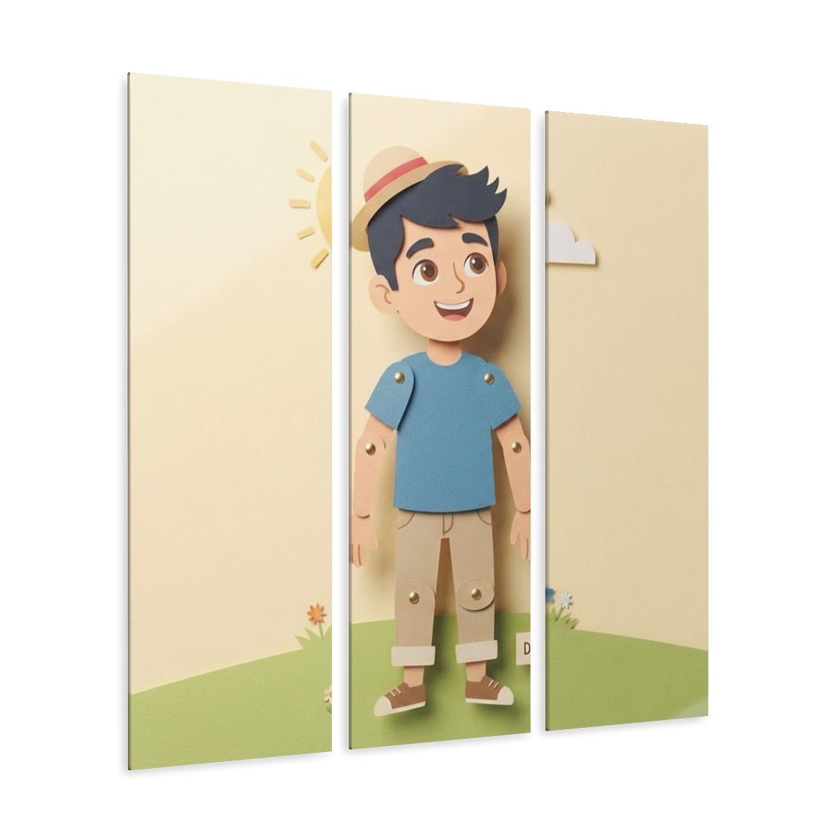 Acrylic Prints Triptych - Little Adventurer — Portrait |...