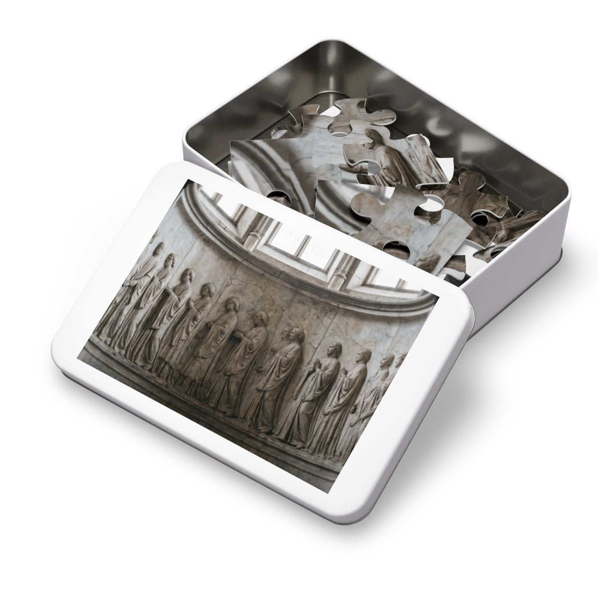 Jigsaw Puzzle with Tin - Gothic Frieze Procession Wall Decor...
