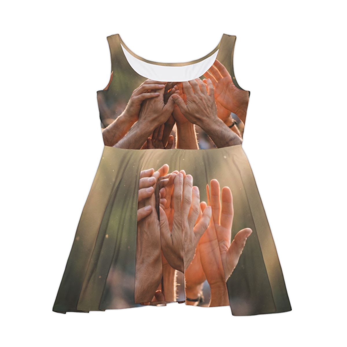 Women's Skater Dress - Golden Rays of Unity Wall Art |...