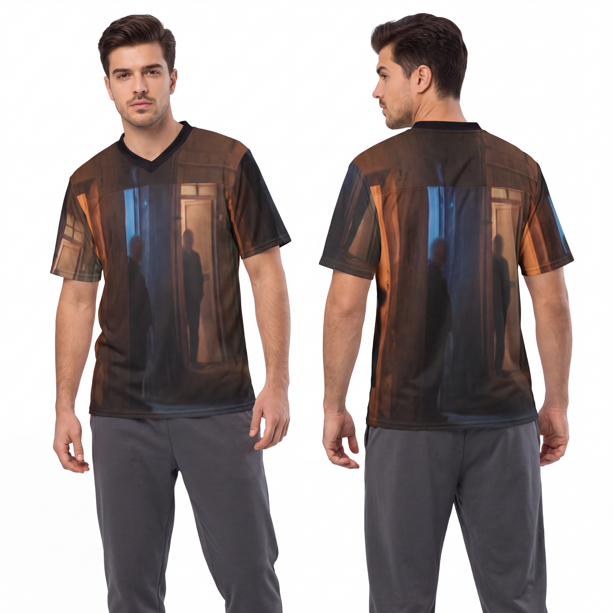 Men's Unisex Football Jersey - Nocturnal Alleyway Misty... |...