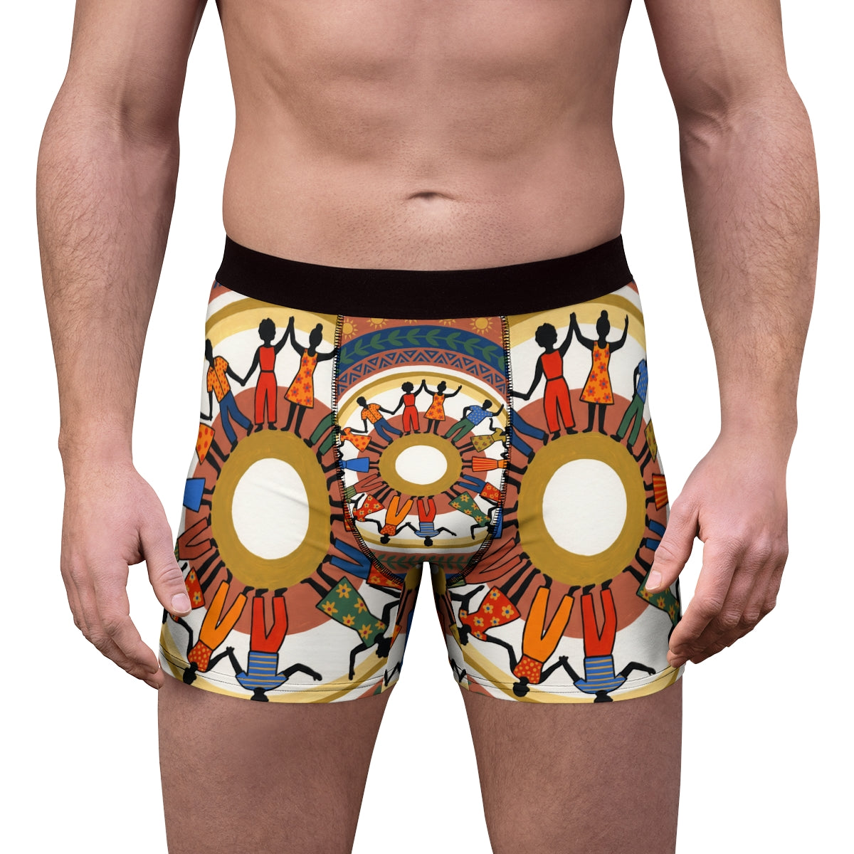 Men's Boxer Briefs - Unity Mandala Folk Art | Echovira...