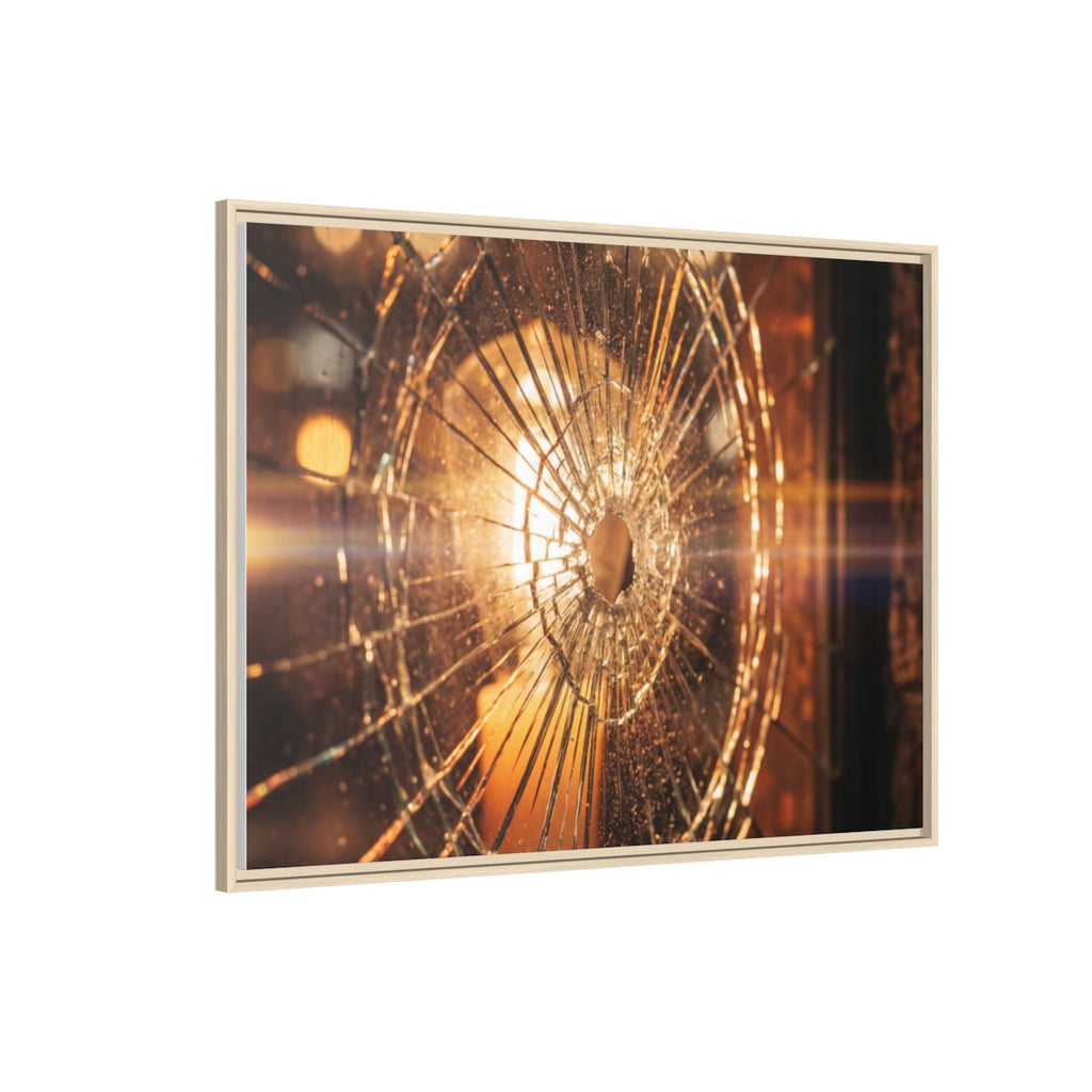 Framed Matte Canvas - Shattered Glass