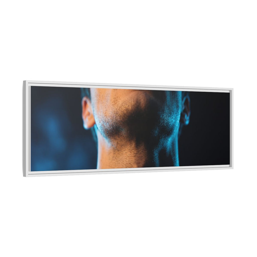 Framed Matte Canvas - Neon Pulse Core — White / 1.25"