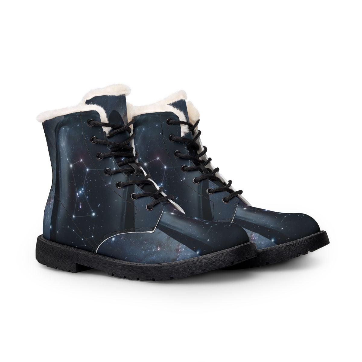 Men's Fur and Leather Boots Orion Constellation