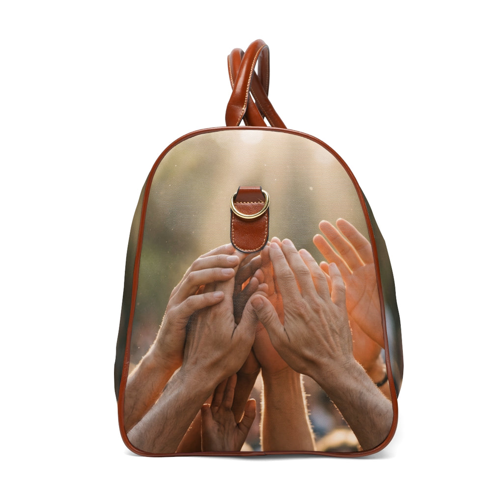 Waterproof Travel Bag - Golden Rays of Unity Wall Art |...