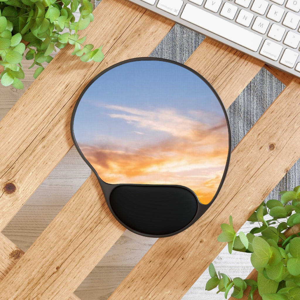 Mouse Pad with Wrist Rest - Sunset Trail | Echovira Gallery