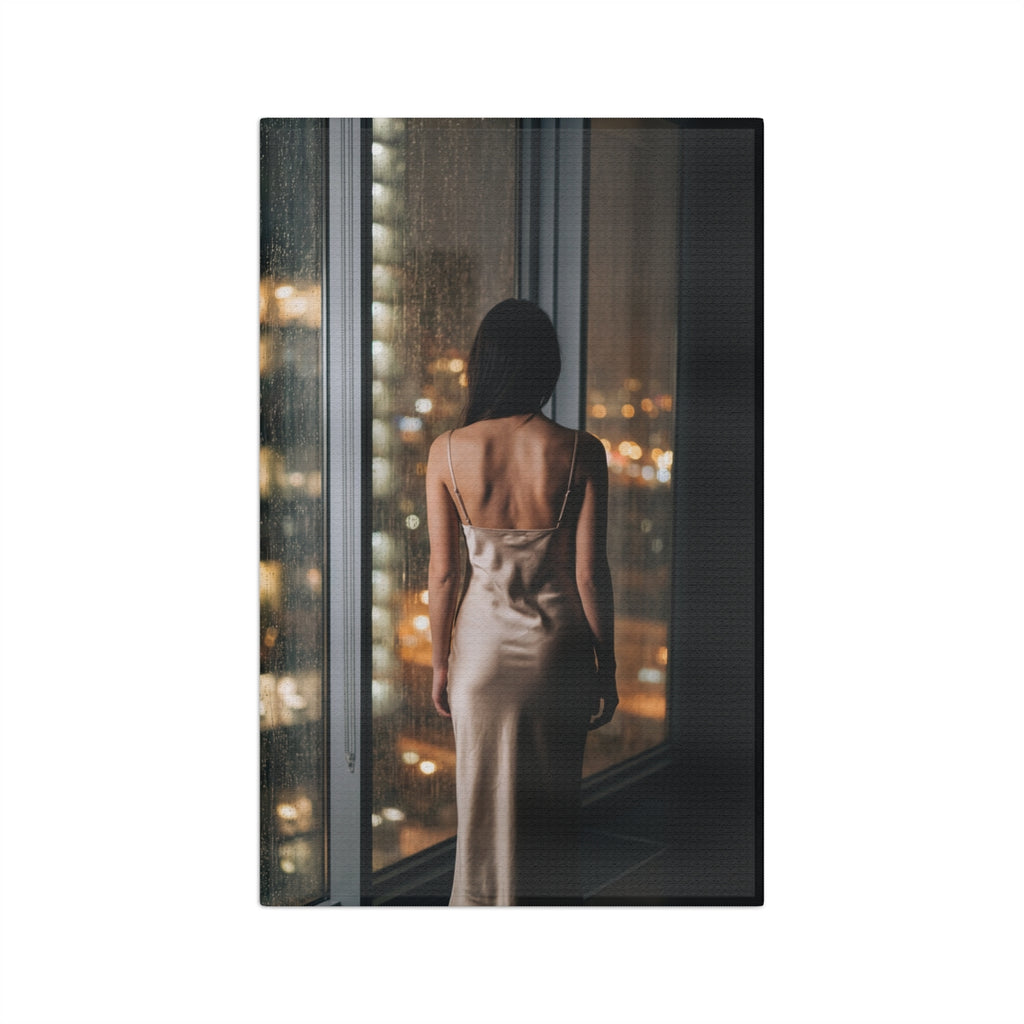 Microfiber Tea Towel - Amber Bokeh Lights