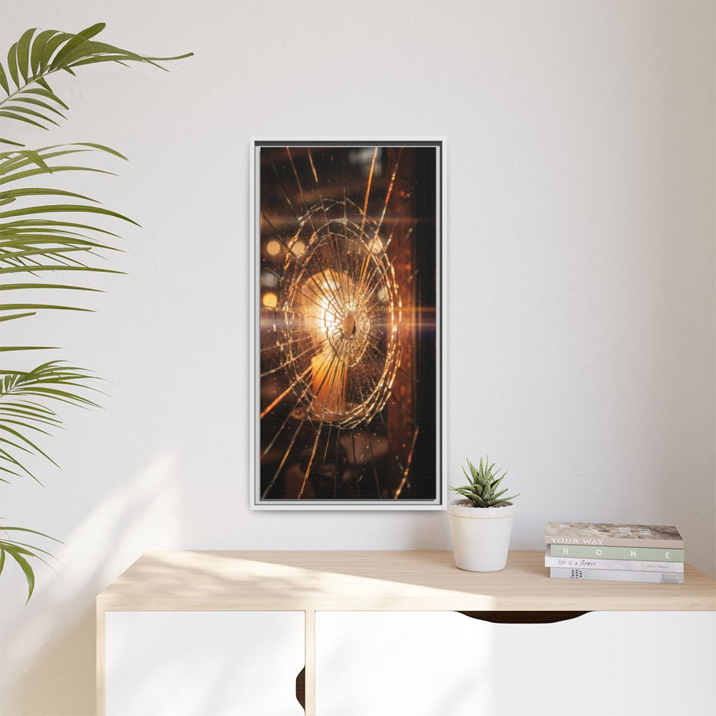 Framed Matte Canvas - Shattered Glass